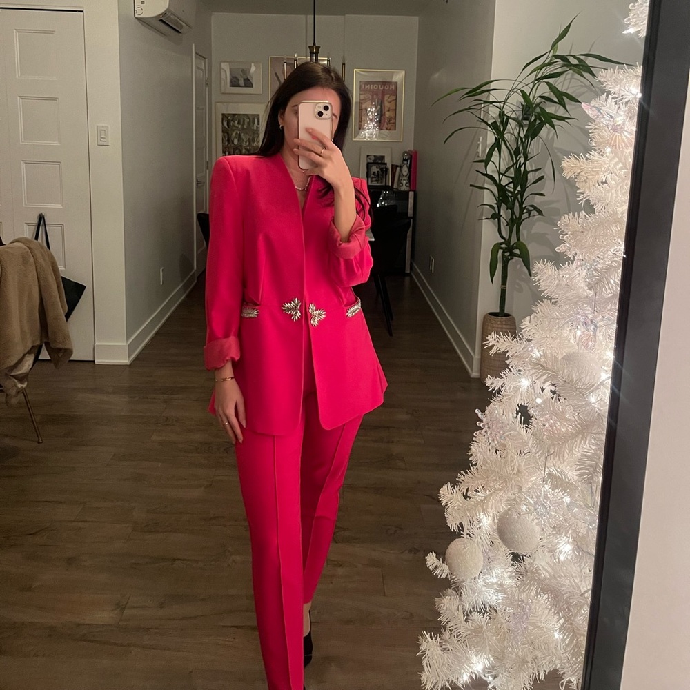 Fushia Pink tailored blazer & trousers